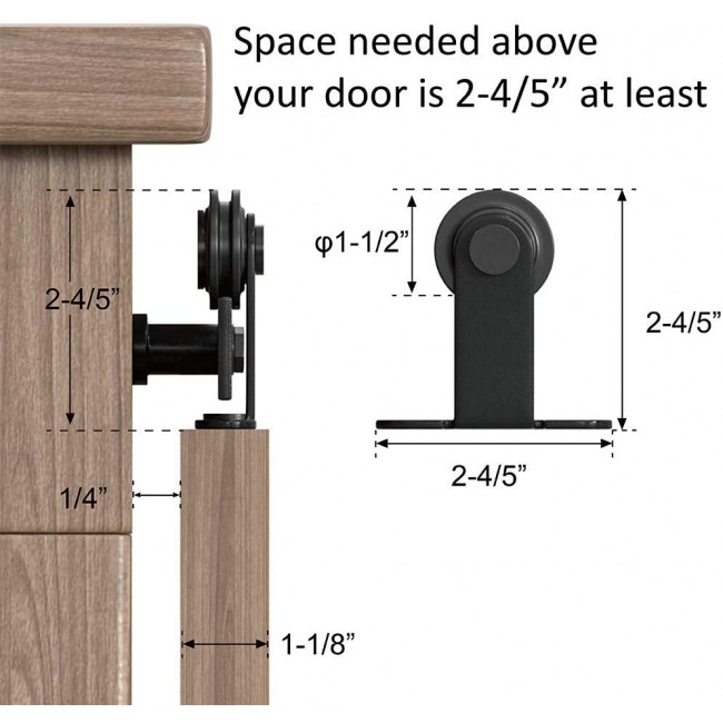 Single Door Kit, Mini Sliding Barn Door Hardware
