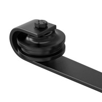 Black Roller Kit for Sliding Barn Door Hardware Arrow Design