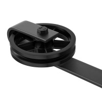  Black Roller Kit for Sliding Barn Door Hardware Big Black Wheel