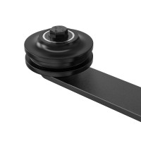 Black Roller Kit for Sliding Barn Door Hardware System  I Style