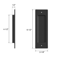 Door Handle Black Steel Pull Imbedded Vertical Flush Door Pulls and Handles