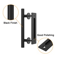 Door Handle Black Steel Pull Vertical Flush