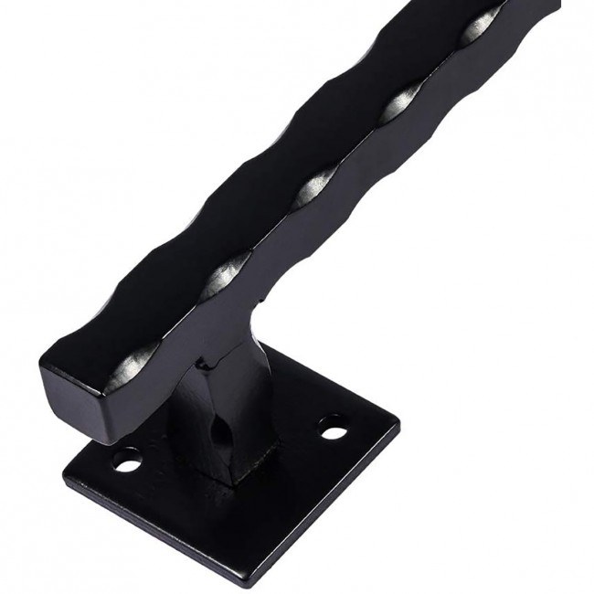 Winsoon heavy duty small size black steel wave door handle for sliding